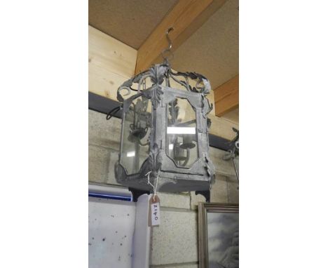 A metal lantern.
