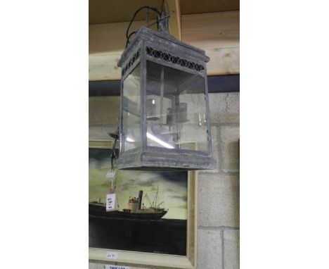 A metal lantern.