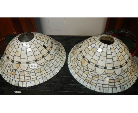 2 large Tiffany style lamp shades.