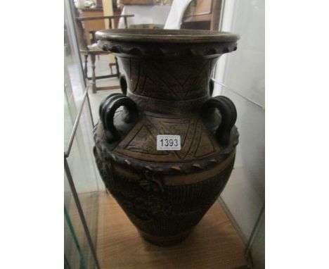 A large ceramic pot.