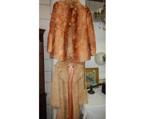 A fur coat and jacket.