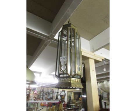 A brass lantern,