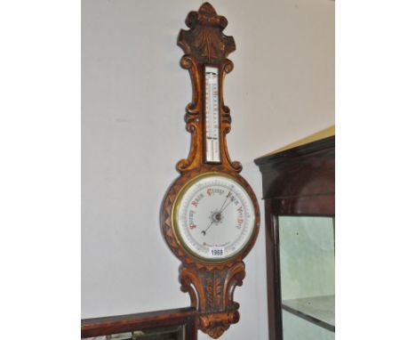 An oak barometer.