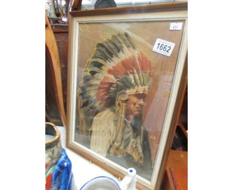 A portrait of an American Indian Chief.