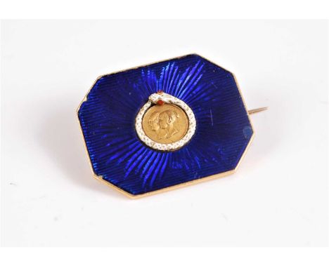 A Victorian Royal Commemorative gold and enamel brooch, for the birth of the Princess Royal, Victoria Adelaide Mary Louise, b