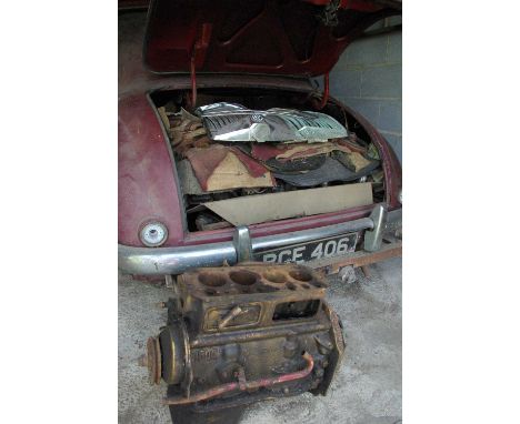 A 1956 MG ZA Saloon. Reg No. PCE406Chassis No. KAC1315020Engine No. 48G156ADRed with beige leather interior.The ZA Magnette w