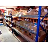 Large quantity of various plumbing/guttering components to pigeon hole shelving (approx. 200