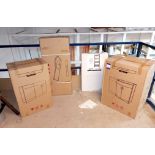 Various bathroom components to include P-Sink basin (Left) (1140x220x500), Vanity cupboard (2 parts)