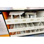 Large quantity of various copper and brass valves, fittings, elbows, sockets, stop ends, adapters