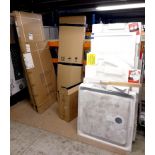 Quantity of shower components to include 5 x various shower panels/sliding doors and 12 x various