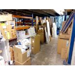 Large quantity of bathroom components, plumbing fittings to include W.C toilet pans, sink basins,