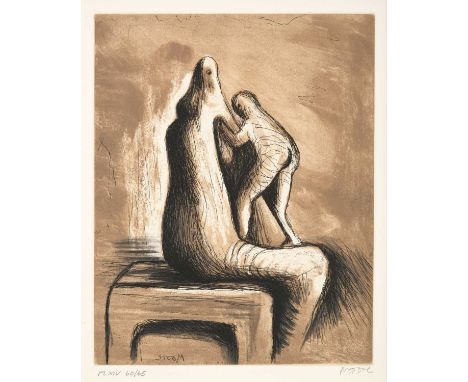 Henry Moore OM, CH, RBA, RBS (1898-1986)"Mother and Child XIV" (1983)Signed, inscribed and numbered 60/65, etching and aquati