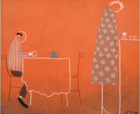Mackenzie Thorpe (b.1956)"Breakfast"Signed, pastel, 38cm by 46cm Provenance: Arthaus, RichmondSome very light surface dirt an