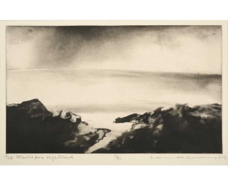 Norman Ackroyd CBE, RA (b.1938)"The Atlantic from High Island"Signed and dated (20)03, inscribed and numbered 74/90, etching 