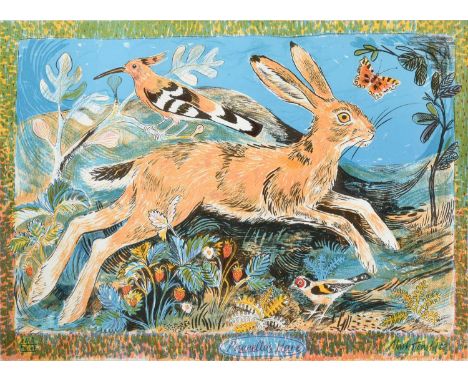 Mark Hearld (b.1974) "Pisanello's Hare" Signed and dated (20)08, artist's proof, lithograph, 54cm by 74cm  Provenance: York O