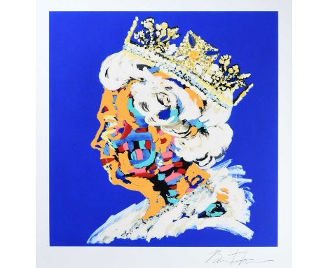 Bradley Theodore (b.1990) American"Eternal Queen" (Cobalt Blue) (2022)Signed, etching and six layers of relief printing, from