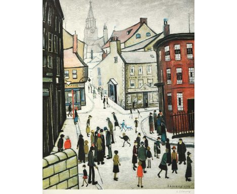 After Laurence Stephen Lowry RBA, RA (1887-1976)"Berwick-on-Tweed"Signed, with the blindstamp for the Fine Art Trade Guild, a