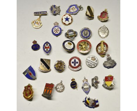 Militaria, Badges, including World War One and later, Port of London war service; Birmingham Battalion; City of London Police