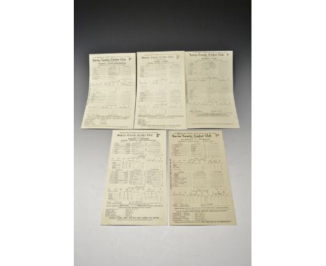 Sport, Cricket, Surrey C.C.C., Scorecards, England v Australia August 1938, final scorecard, no.159377, (Len Hutton 364 Leyla