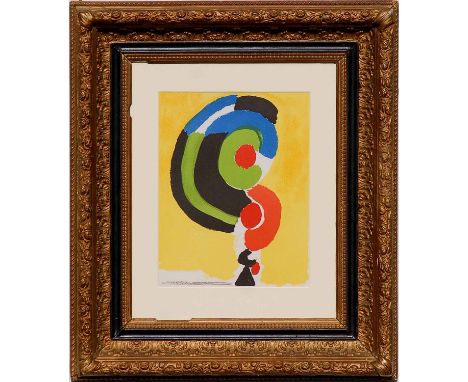 SONIA DELAUNAY 'Untitled', original lithograph, 1972, printed by Mourlot, 59cm x 51cm.