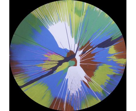 HENRY HADDOCK 'Splash 2', enamel on board, signed verso, 120cm diam. 