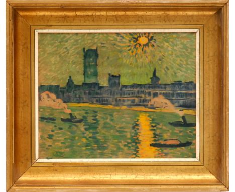 ANDRE DERAIN 'Westminster- London', lithograph, printed by Mourlot, 38cm x 48cm.