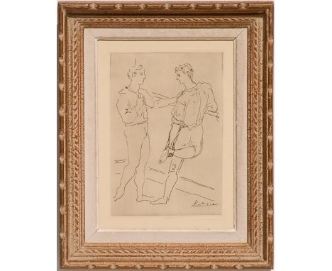 PABLO PICASSO 'BALLET DANCERS' LITHOGRAPH, 31cm x 22cm.