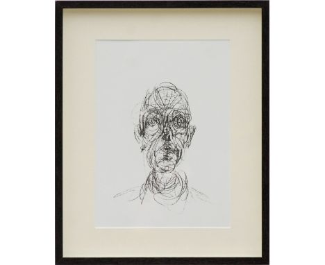 ALBERTO GIACOMETTI 'Head study of Diego', lithograph, 1961, printed by Maeght, 37cm x 25cm. 