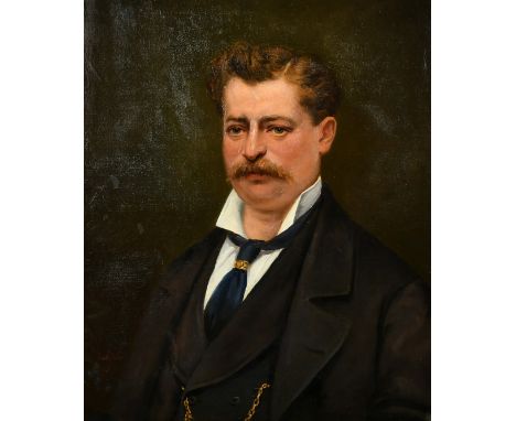 Alexandre Juliard, French, Circa 1878, a portrait of a gentleman, oil on canvas, signed and dated, 28.75" x 23.25" (73 x 59cm