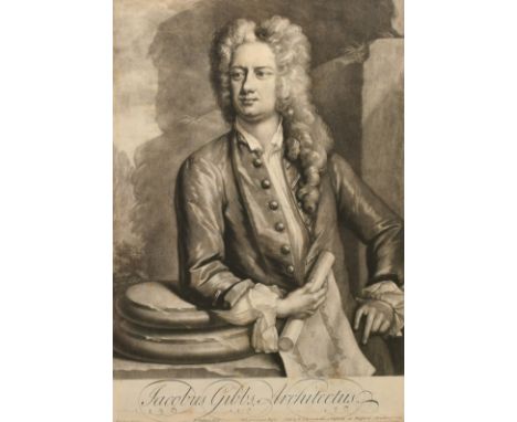 Pelham after Hysing, a portrait of Jacobus Gibbs architect, 14" x 10", (35.5x25.5cm) and an engraving of the Earl of Liverpoo
