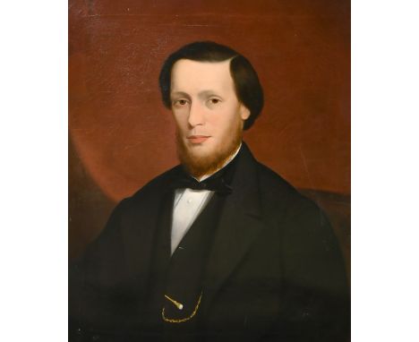Possibly American School (19th Century), Portrait of a bearded gentleman, oil on canvas, 28" x 23", (71x58.5cm).