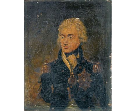English School (18th-19th Century) after Lemuel Francis Abbott (British, 1760-1803) Portrait of Admiral Lord Nelson oil on pa