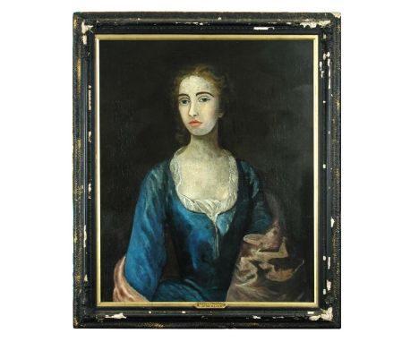 Irish School (circa 1720)  Portrait believed to be of Frances, Duchess of Tyrconnell (1647-1730), half length, in blue, with 