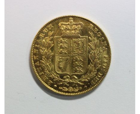 A rare Victorian gold sovereign, 1842 overdated 1843, type 1A No 26B (see Marsh, Michael A. - The Gold Sovereign. Plates 12 &