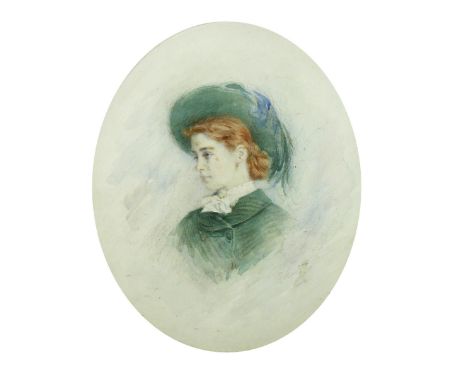 English School (19th Century)  Portrait of Grace Harriet, nee Mallaby, The Hon. Mrs John Pleydell-Bouverie, head and shoulder