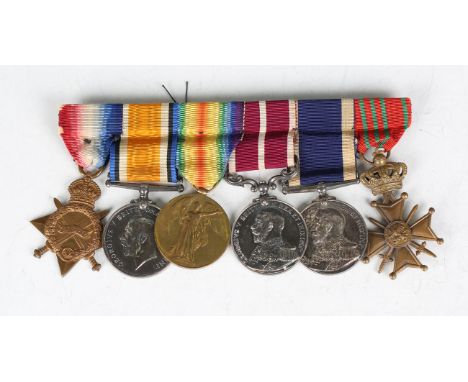 A group of six First Word War period medals to E.E. Edwards, comprising 1914-15 Star to 'R.M.A. 5885, Sgt.Maj.E.E.Edwards', 1