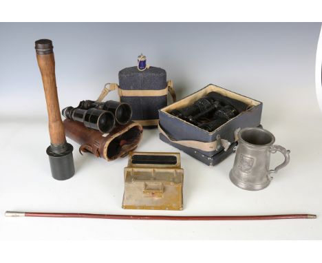 A collection of 20th century militaria and other items, including a post-1952 shield for Meritorious Service to 'Rev. 'Ted' G