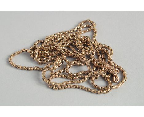 A 9CT GOLD CHAIN.&nbsp;28 grams – 144 cm