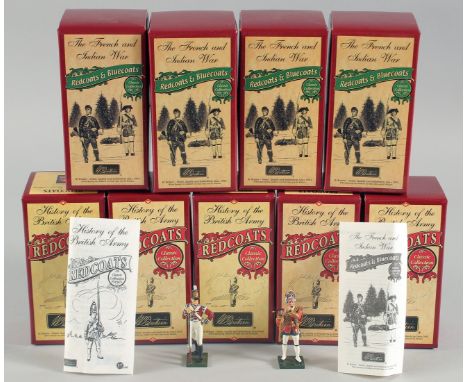 W. BRITAIN. HISTORY OF THE BRITISH ARMY REDCOATS. 43004, 43043, 44003, 43002, 43137, 43018, 143143, 43018 &amp; 47005.