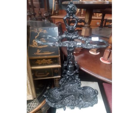 A Victorian cast iron stick stand. 