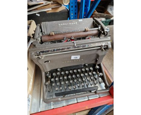 A vintage Underwood typewriter. 