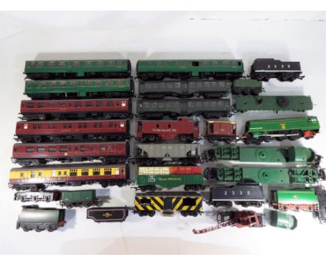 Model Railways - a quantity of OO gauge rolling stock to include coaches, wagons and similar, all unboxed, condition ranges f