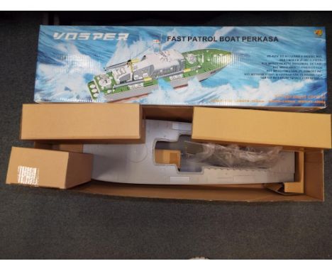 R/C boat - a fast patrol boat PERKASA unassembled with unused decals and instructions byHorben ands Ark, Est £60 - £80.