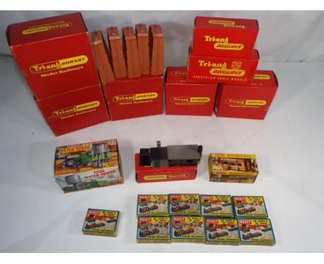 Model Railways - scenic's, Tri-Ang and Merit OO gauge nineteen boxed items includes three boxes of  R453 high level piers and