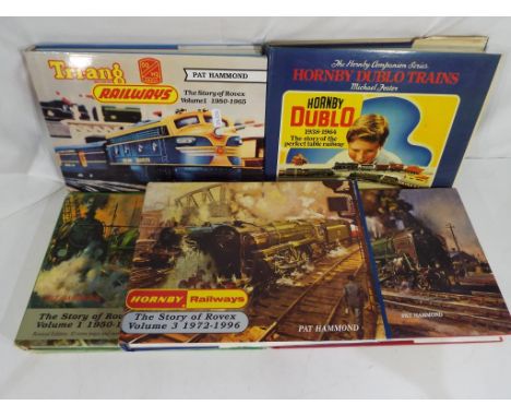 Model Railways - a good selection of hard back books to include Volumes 1 - 3 of The Story of Rovex, books in excellent to ne