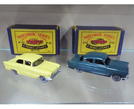 Matchbox - Ford Zodiac # 33 and Vauxhall Victor # 45, both m in m or nm original boxes [2]