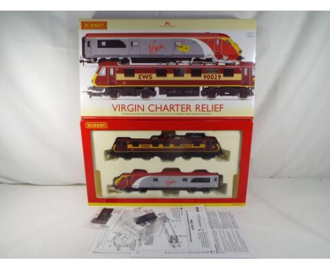 Model Railways - a pack of OO gauge Hornby trains # R2955 DCC ready, minimum radius 438 mm, consisting of EWS Bo-Bo Electric 