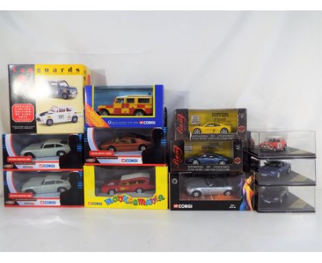 Diecast - thirteen diecast model motor vehicles contained in original packaging to include Corgi James Bond 007 series, Vites