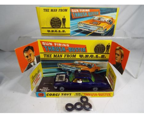 Corgi - #497 The Man from U.N.C.L.E. diecast vehicle in original box, also included is a spare set of tyres, model nm box app