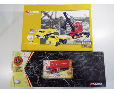 Corgi - two 1:50 scale diecast trucks in original boxes comprising 31008 and 2201, models are in mint condition with certific